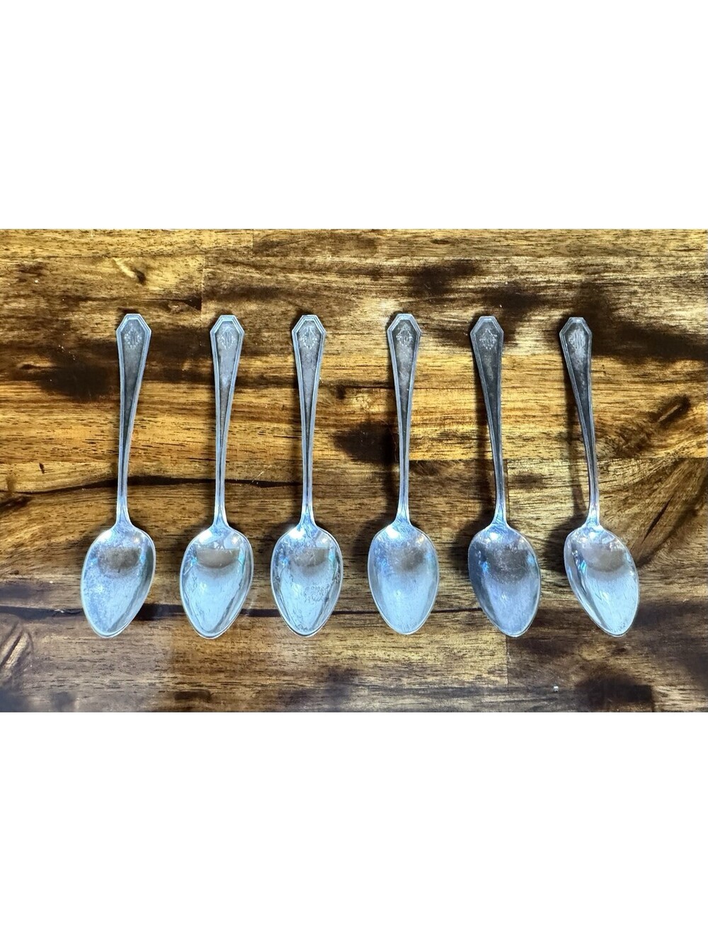 6 Dominick & Haff Queen Anne Sterling Silver Teaspoons